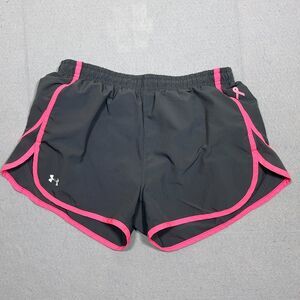 Under Armour‎ Womens Running Shorts Women XS Pink Ribbon Gray Athletic Gym
